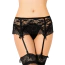 Комплект Star Night Mesh & Bow Garter Panties, чорний: пояс для панчіх + трусики-стрінги - Фото №4