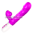 Вібратор з пульсацією та підігрівом Foxshow Silicone 3 Thrusting, фіолетовий - Фото №1