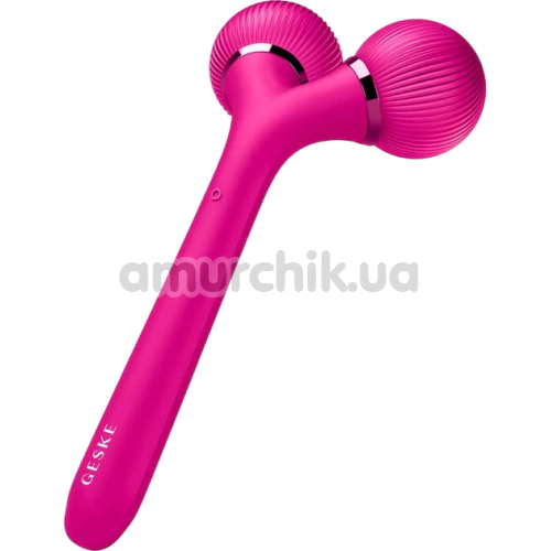 Ультразвуковий масажер Geske Sonic Facial & Body Roller 4 in 1, темно-рожевий