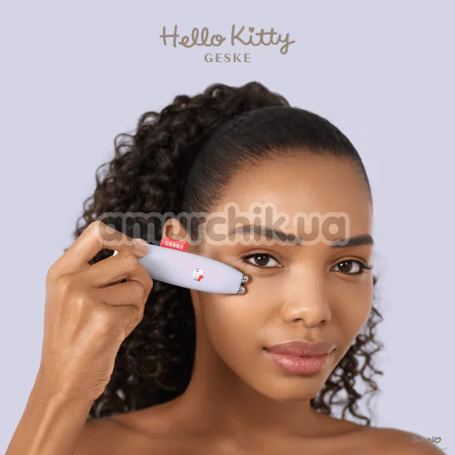 Мікрострумова ручка для підтяжки шкіри обличчя Geske MicroCurrent Face-Lift Pen 6 in 1 - Hello Kitty, бузкова