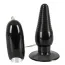 Анальная пробка с вибрацией Rotating+Vibrating Plug, черная - Фото №1