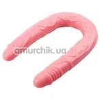 Двокінцевий фалоімітатор Hi Basic Flexible Double Dong, тілесний - Фото №1