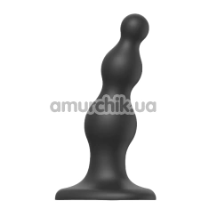 Фаллоимитатор Strap-On-Me Dildo Plug Beads S, черный - Фото №1