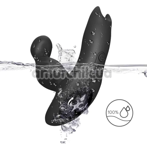 Вібростимулятор простати з ротацією Prostate Massager Bat King, чорний