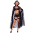 Костюм вампіра Leg Avenue Vampire Temptress Costume черный: топ + спідниця + трусики + прикраса на лоб + накидка - Фото №1