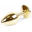 Анальная пробка с голубым кристаллом Exclusivity Jewellery Gold Plug, золотая - Фото №5