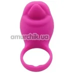 Віброкільце Silicone Love Ring Tongue, рожеве - Фото №1
