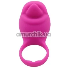 Віброкільце Silicone Love Ring Tongue, рожеве - Фото №1