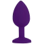 Анальная пробка со сменным кристаллом So Divine Bootylicious М, фиолетовая - Фото №2