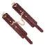 Фиксаторы для рук Liebe Seele Wine Red Leather Handcuffs with Rose Gold Hardware, бордовые - Фото №3