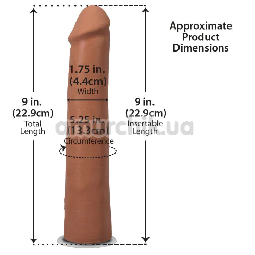 Фаллоимитатор Doc Johnson The Realistic Cock 9, светло-коричневый