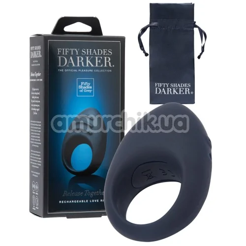 Виброкольцо Fifty Shades Darker Release Together, серое