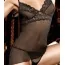 Комбінація Mesh And Lace Chemise Black, чорний - Фото №2