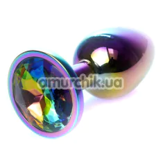 Анальная пробка с радужным кристаллом Exclusivity Jewellery Multicolour Plug, радужнная - Фото №1