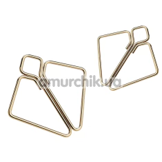 Зажимы для сосков Lockink Minimalism Metal Nipple Clamps, золотые - Фото №1