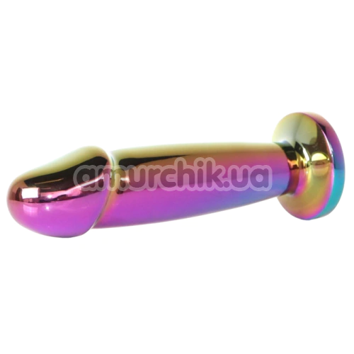 Анальная пробка с радужным кристаллом Exclusivity Jewellery Multicolour Penis Plug М, радужная