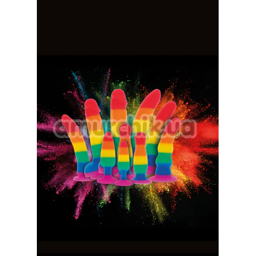 Анальная пробка ToyJoy Pride Twink Plug Medium, радужная