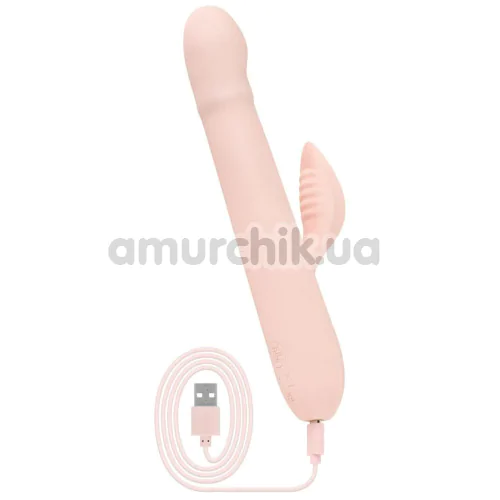 Вібратор з поштовхами Good Vibes Only Shai, персиковий