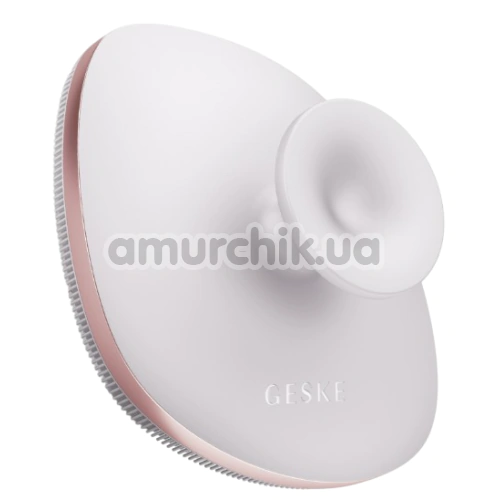 Щетка для тела Geske Body Brush 4 in 1 Suction Mount Metal, бело-золотая