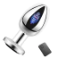 Анальная пробка с вибрацией Vibrating Butt Plug M, серебряная - Фото №1