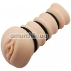 Искусственная вагина с эрекционными кольцами Crazy Bull Pocket Pussy, телесная - Фото №1