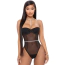 Боди Star Night Sheer Teddy With Faux Diamond, черное - Фото №4
