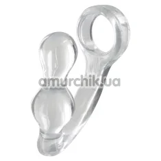 Анальная пробка с эрекционным кольцом Clear Power Plug & Penisring - Фото №1
