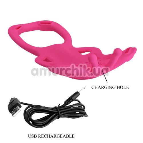 Вібратор-метелик Pretty Love Aethon, рожевий