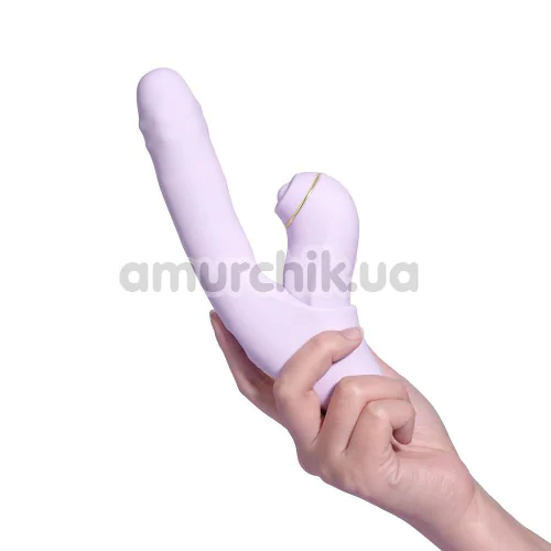 Вибратор с толчками, пульсацией и подогревом Svakom DuoGlow, фиолетовый