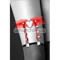 Подвязка Bijoux Pour Toi With Heart And Spikes, красная - Фото №1