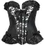 Корсет Leg Avenue Burlesque Grace Lace Overlay Corset with Lace Up Back, черный - Фото №1
