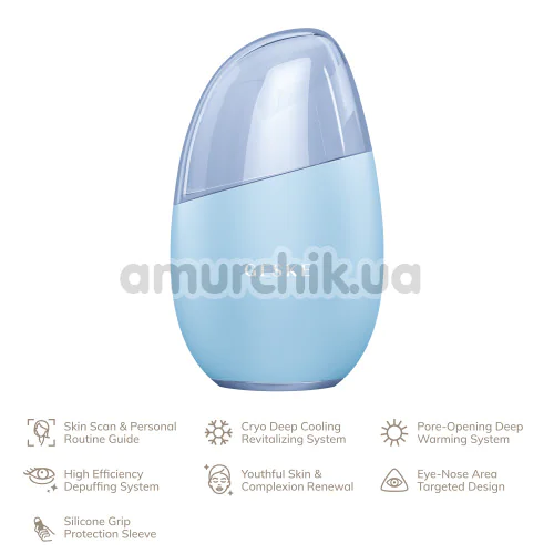 Массажер для глаз и лица Geske Cool & Warm Eye and Face Massager 7 in 1, голубой