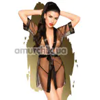 Комплект Penthouse Lingerie Midnight Mirage, чорний: пеньюар + трусики-стрінги - Фото №1