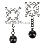 Зажимы для сосков Nipple Grips 4-Point Weighted Nipple Press, серебряные - Фото №1