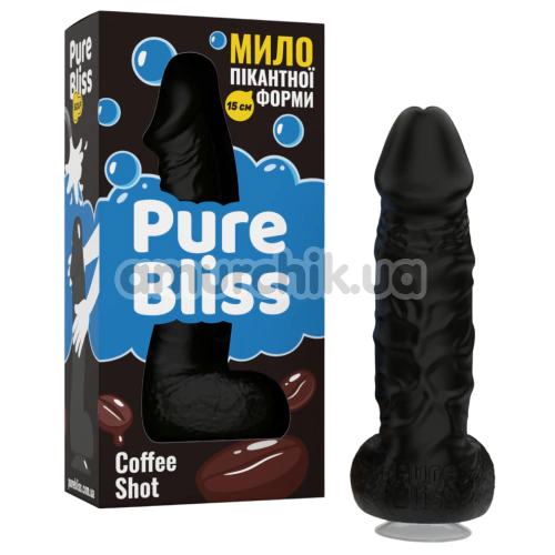 Мило у вигляді пеніса з присоскою Pure Bliss Small Coffee Shot - кава, чорне
