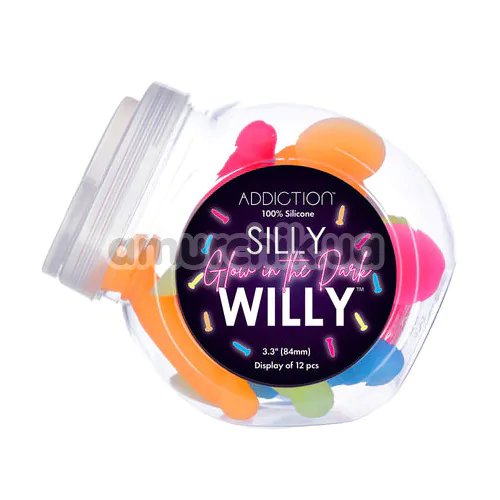 Набор фаллоимитаторов Addiction Silly Willy Glow in the Dark, светящийся в темноте