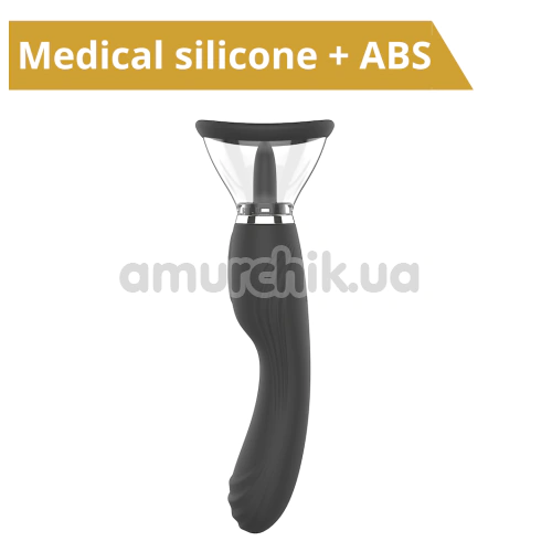 Симулятор орального секса для женщин с вибрацией Sweet Play Clitoral Licking Tongue And Vibrator 2in1 A6, черный