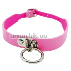 Нашийник DS Fetish Collar With Ring & Without Line, рожевий - Фото №1