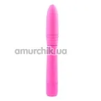 Вібратор Neon Luv Touch Ribbed Slims рожевий - Фото №1