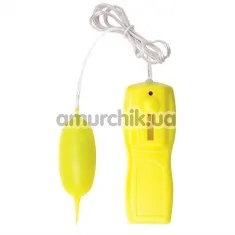 Виброяйцо Glo-Glo a Go-Go Flicker Tip Vibrating Bullet Electric Lemon, желтое - Фото №1