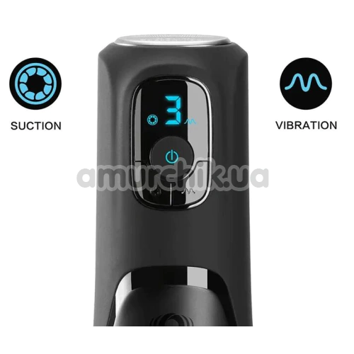 Мастурбатор с вибрацией и всасыванием Otouch Airturn 4 Masturbator, черный