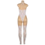 Комплект Star Night Sexy Sleeveless Floral Lace Set, белый: боди + чулки - Фото №10