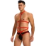 Боди мужское Star Night Belt & Pants, черно-красное - Фото №3