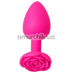 Анальна пробка Alume Silicone Rose Plug S, рожева - Фото №1