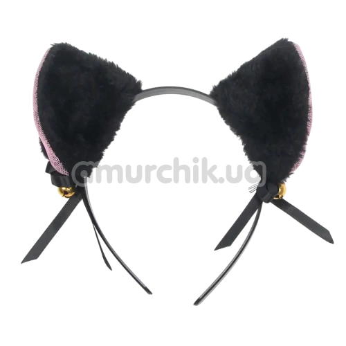 Костюм кошечки Star Night Cat Dress Set, черный: платье + трусики-стринги + ушки