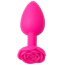 Анальная пробка Alume Silicone Rose Plug S, розовая - Фото №1