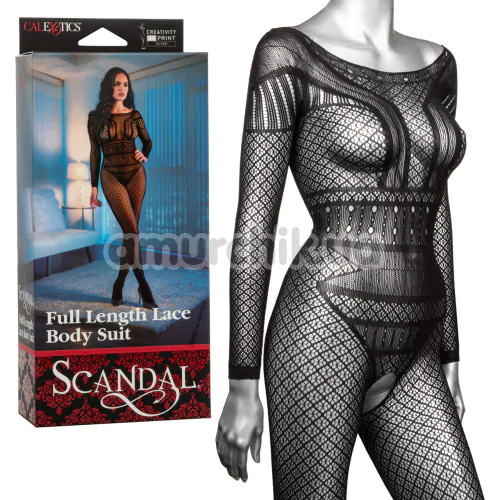 Комбинезон Scandal Full Length Lace Body Suit, черный