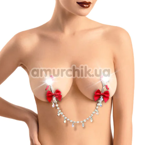 Зажимы для сосков Art of Sex Kristalinn, красные