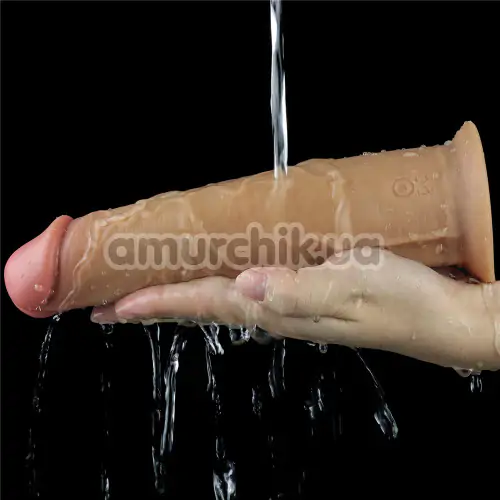 Вибратор с ротацией Dual-Layered Silicone Nature Cock LV410210, телесный