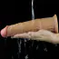 Вибратор с ротацией Dual-Layered Silicone Nature Cock LV410210, телесный - Фото №21